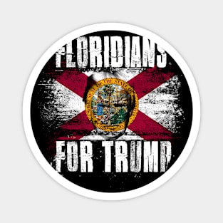 Floridians For Trump - Trump 2020 Patriotic Flag Magnet